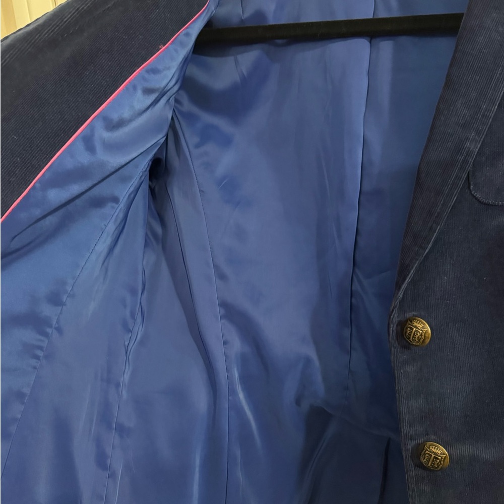 Talbots  Corduroy Navy Blue Women's Blazer - Picture 4 of 12